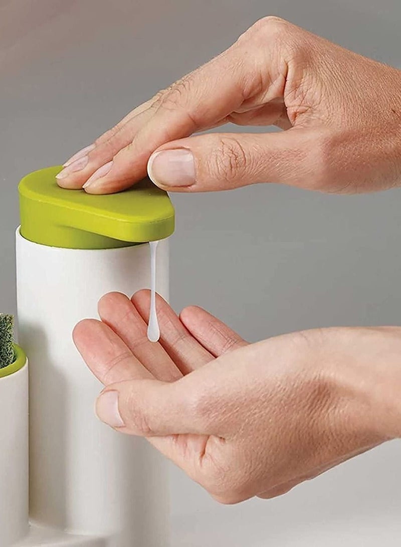واي آند دي Touchless Automatic Kitchen Dish Soap Dispenser with Sponge Holder, Countertop Sink Organizer for Washing Brush Scrubber, Hand Dispensers Bathroom, Holds Sponges and Brushes  - Image 4