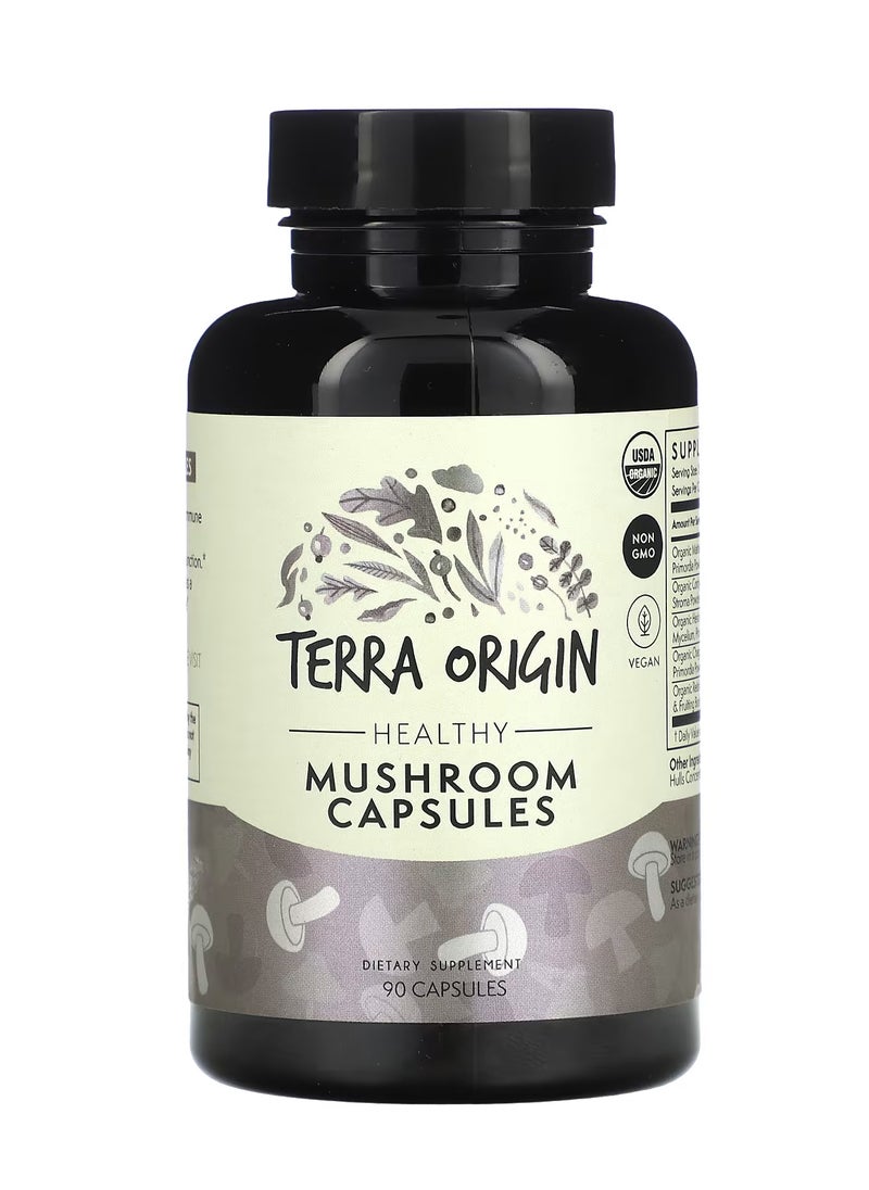 Terra Origin Healthy Mushroom Capsules, 90 Capsules
