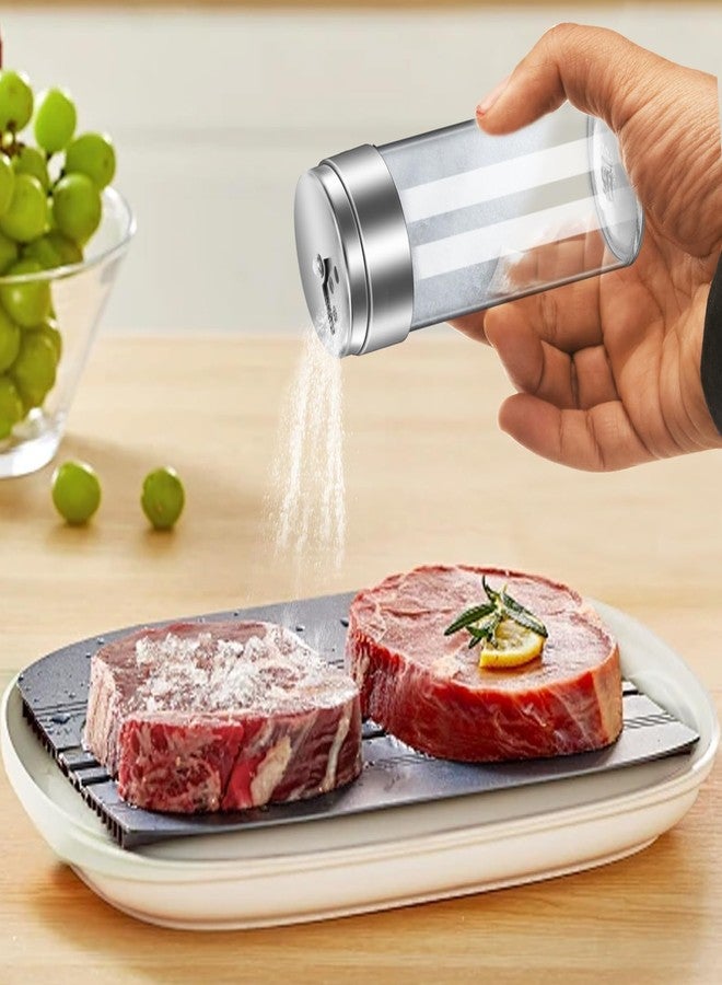 eispap 4Pcs 3 Oz (90 ml) Salt and Pepper Shakers Set with Adjustable Pour Holes, Salt Shakers for Kitchen, Stainless Steel Seasoning Containers, Dispenser Spice Jars for Table (4) - Image 3