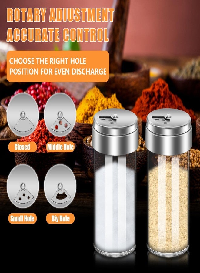 eispap 4Pcs 3 Oz (90 ml) Salt and Pepper Shakers Set with Adjustable Pour Holes, Salt Shakers for Kitchen, Stainless Steel Seasoning Containers, Dispenser Spice Jars for Table (4) - Image 4
