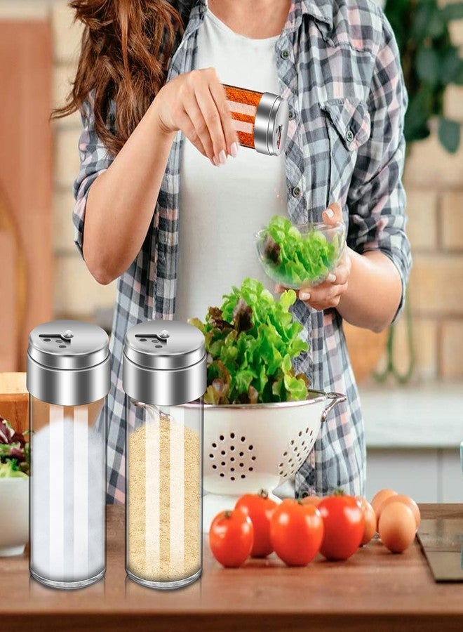 eispap 4Pcs 3 Oz (90 ml) Salt and Pepper Shakers Set with Adjustable Pour Holes, Salt Shakers for Kitchen, Stainless Steel Seasoning Containers, Dispenser Spice Jars for Table (4) - Image 5