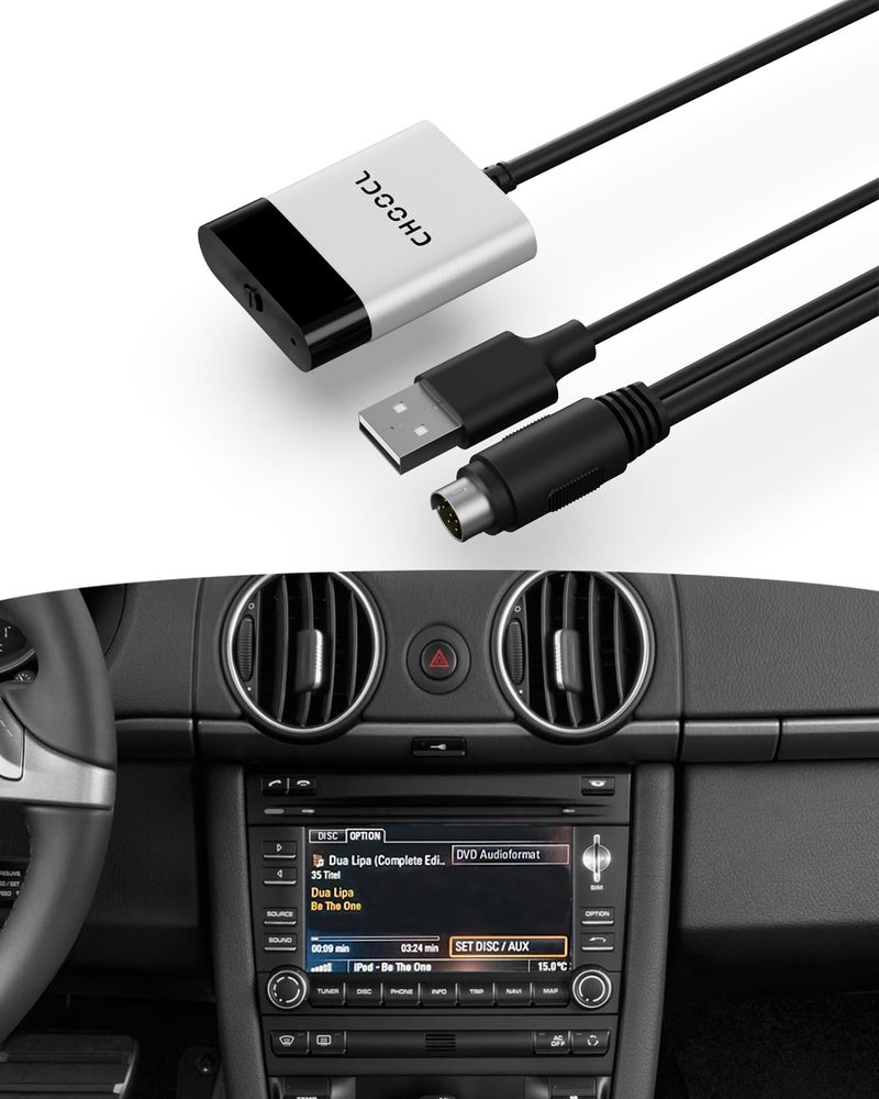 CHOOCL Car Bluetooth Receiver with iPod Y Cable Work for Porsche PCM3.0 System, Bluetooth Adapter for Car Music, aptX™ Compatible for Stable, Low-Latency Audio Streaming (PCM3.0) - Image 1
