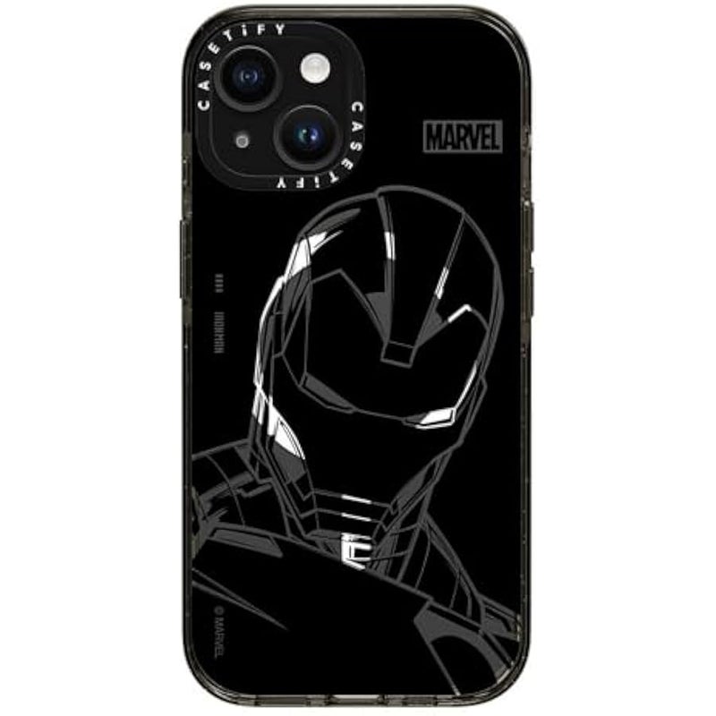 Casetify Impact iPhone 15 Case 【Iron Man Co-Lab / 4X Military Grade Drop Tested / 8.2ft Drop Protection/Compatible with Magsafe】 - Iron Man - Black - Clear Black - Image 5
