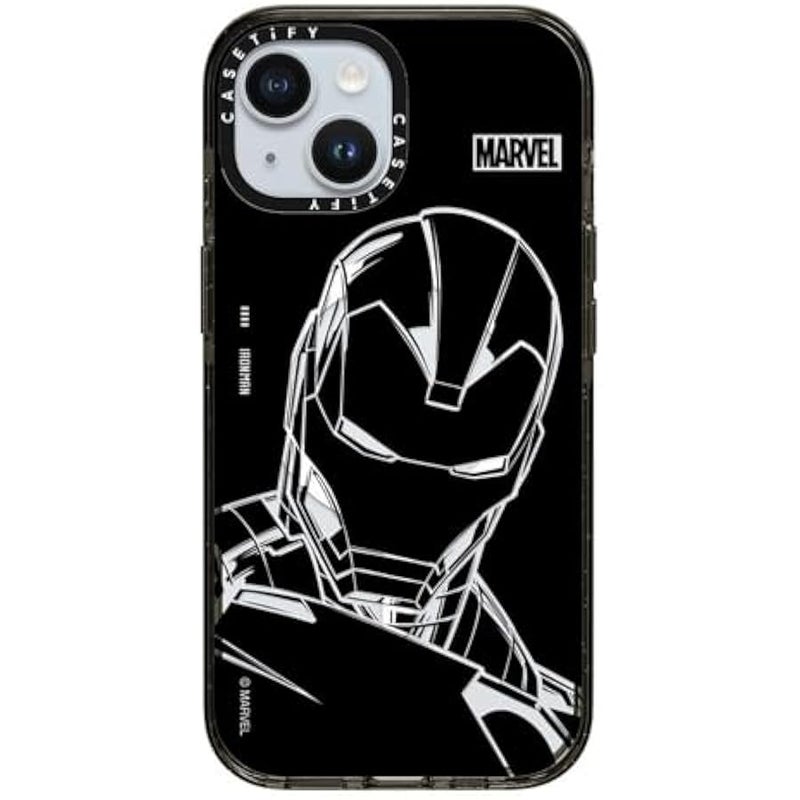Casetify Impact iPhone 15 Case 【Iron Man Co-Lab / 4X Military Grade Drop Tested / 8.2ft Drop Protection/Compatible with Magsafe】 - Iron Man - Black - Clear Black - Image 4