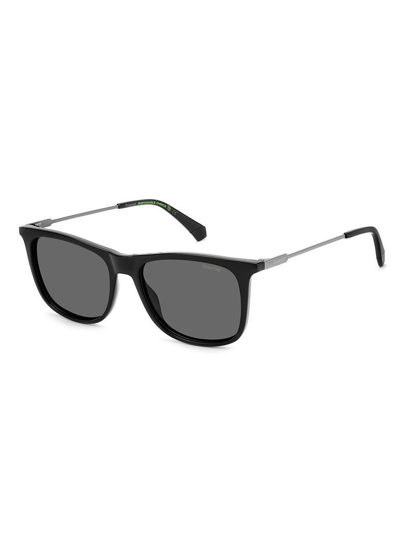 Polaroid Men's UV Protection Rectangular Sunglasses - Pld 4145/S/X Black 55 - Lens Size: 55 Mm - Image 1