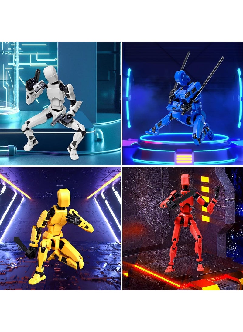 Action Figure T13 Action Figure 3D Printing Robot Lucky 13 Multi-Joint Movable Action Figure Desktop Decoration Game Lovers Need Assembly