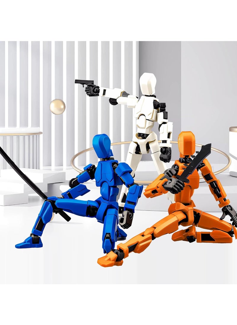 Action Figure T13 Action Figure 3D Printing Robot Lucky 13 Multi-Joint Movable Action Figure Desktop Decoration Game Lovers Need Assembly