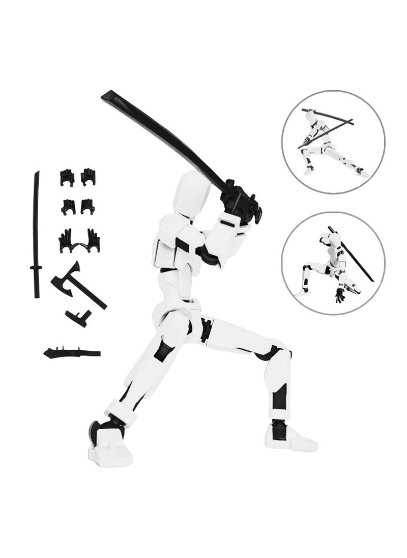 Action Figure T13 Action Figure 3D Printing Robot Lucky 13 Multi-Joint Movable Action Figure Desktop Decoration Game Lovers Need Assembly
