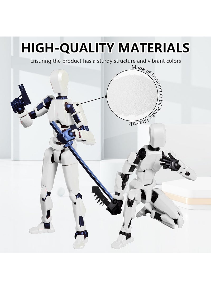 Action Figure T13 Action Figure 3D Printing Robot Lucky 13 Multi-Joint Movable Action Figure Desktop Decoration Game Lovers Need Assembly