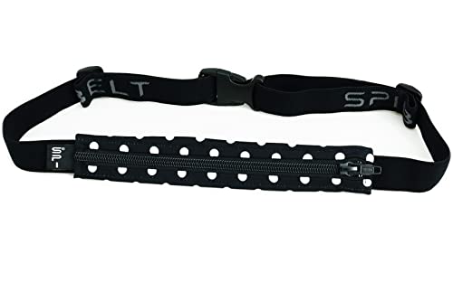 SPIbelt Running Belt for Women Men Phone Holder for Running Running Fanny Pack Holder for Phone Running Waist Pack Adjustable Waist Fits All Phones Black White Polka DotBlack Zipper - Image 3
