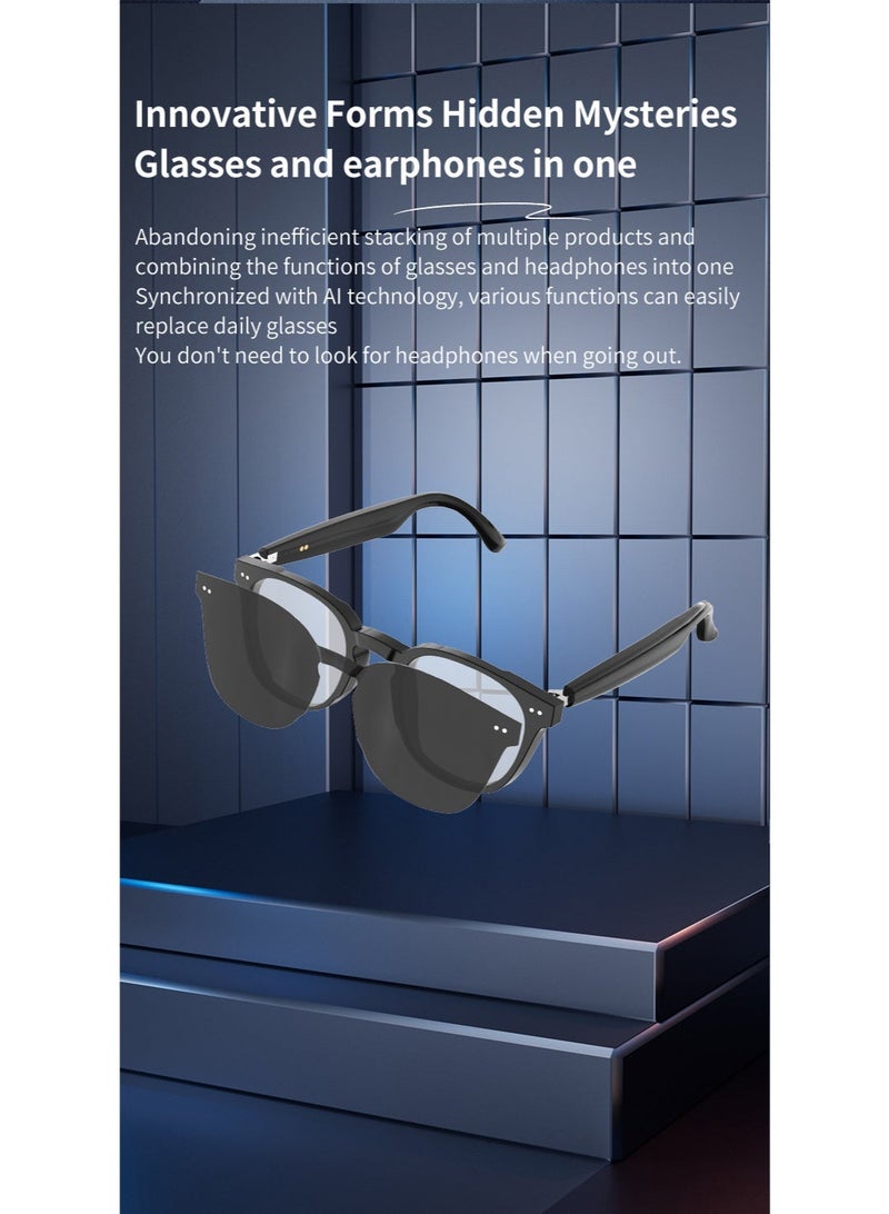 HYUNDAI Smart and Fashion Glasses with Two Lens, Magnetic Lens, One for Multipurposes Bluetooth Speaker with AI - Casual, Office, Outdoor Sports UV Protection, UV400 Polarized Sunglasses, Real-Time Translation in 144 Languages, Music, Phone Calls & AI Chat - Image 5