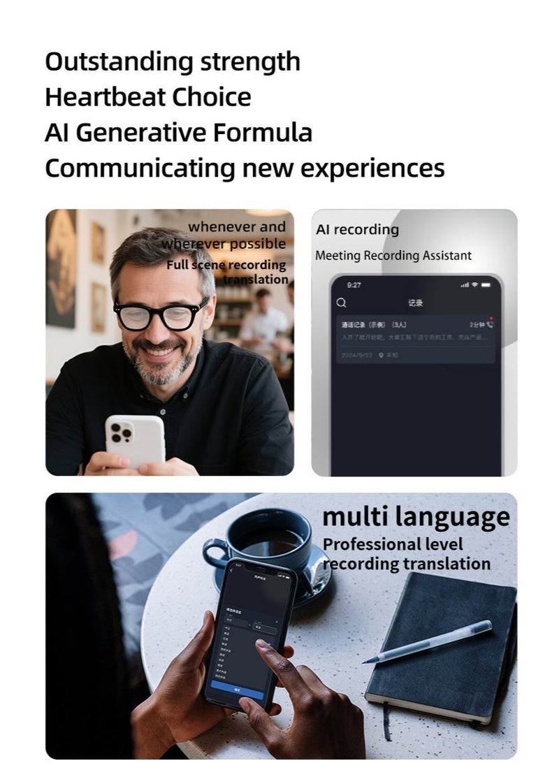 HYUNDAI Smart and Fashion Glasses with Two Lens, Magnetic Lens, One for Multipurposes Bluetooth Speaker with AI - Casual, Office, Outdoor Sports UV Protection, UV400 Polarized Sunglasses, Real-Time Translation in 144 Languages, Music, Phone Calls & AI Chat - Image 3