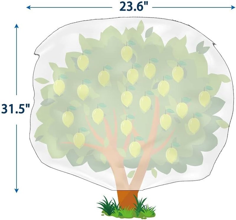 HOMIMP Plant Covers Freeze Protection, 8Pack Frost Covers with Zipper Drawstring (23.6" x 31.5") Plant Protection Cover Bags for Outdoor Winter Frost Cold Weather Shrubs Trees Jacket Covers(Green) - Image 2