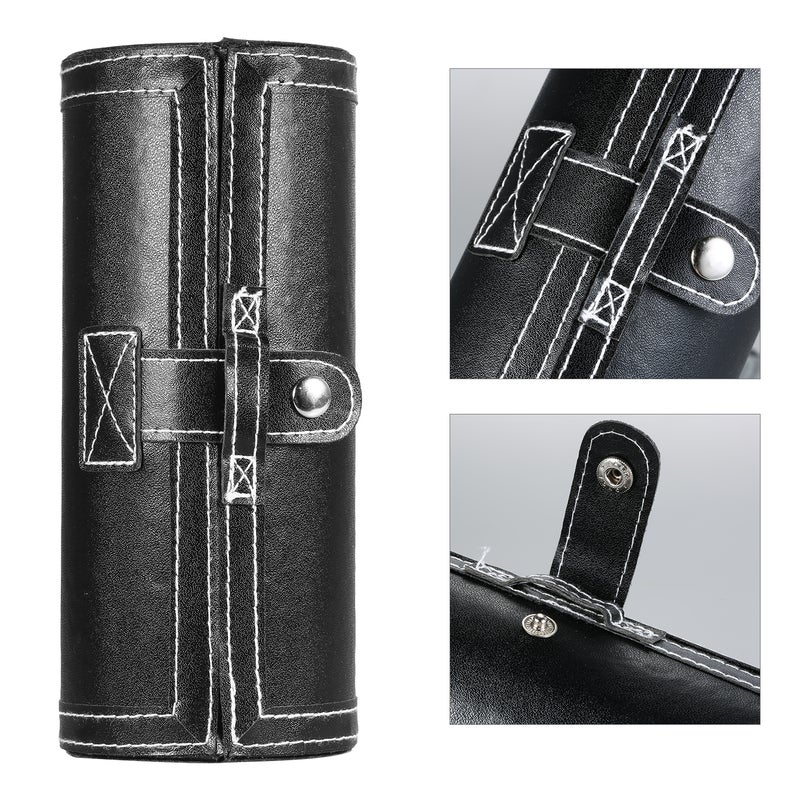 6PCS Shoe Polish Care Kit Leather Shoe Shine Set Shoe Brushes Compact Shoe Cleaning Kit with PU Leather Case Black - Image 5