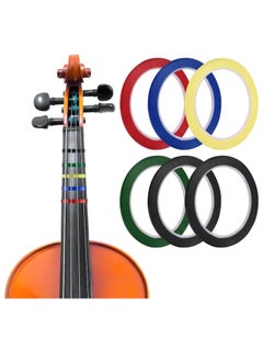 Y&D SYOSI 6 Rolls Violin Fingering Tape, 3mm Tape Sticker for Cello Practice Beginners' Finger Position Marker (5 Colors)  - Image 1