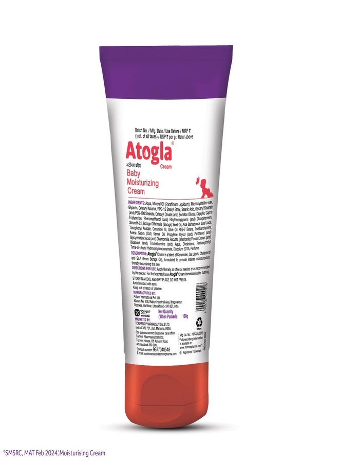 Atogla Cream Atogla Baby Cream | For Soft Skin | Recommended by Doctors | Protects Against Rashes and Prevents Skin Irritation, 100g - Image 2