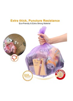ECVV أكياس القمامة ECVV 45x50 سم (5 لفات، 125 كيس) أكياس قمامة بلاستيكية قابلة للتحلل، أكياس صغيرة، بطانات سلة للمنزل والمطبخ والمكاتب، ألوان مختلطة  - Image 4