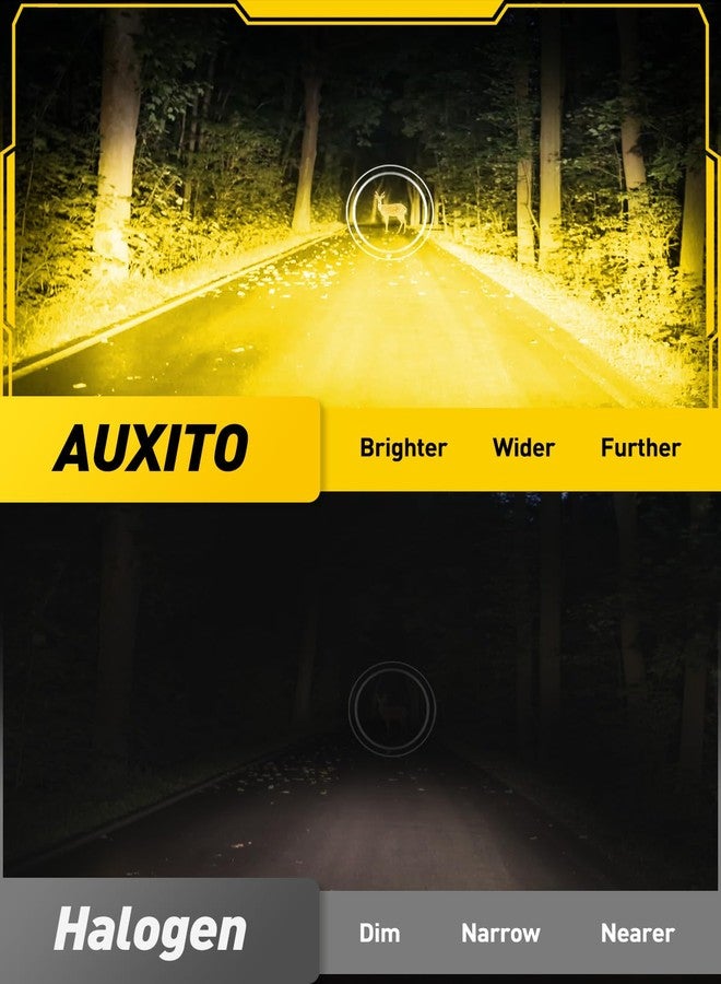 أوكسيتو مصابيح ضباب LED من AUXITO 9006، لون أصفر كهرماني 3000 كلفن، حجم صغير 1:1 HB4 9006، إضاءة كاملة 360 درجة (عبوة من قطعتين) - Image 4
