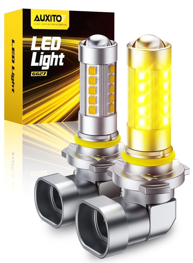 أوكسيتو مصابيح ضباب LED من AUXITO 9006، لون أصفر كهرماني 3000 كلفن، حجم صغير 1:1 HB4 9006، إضاءة كاملة 360 درجة (عبوة من قطعتين) - Image 1