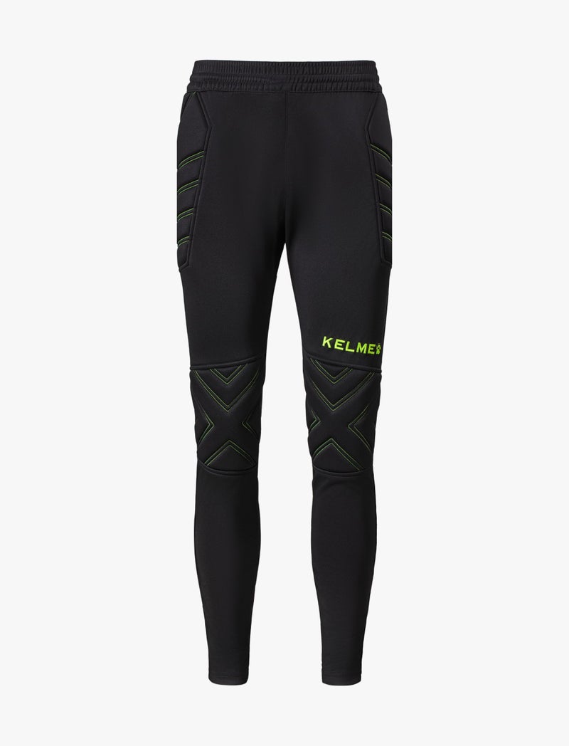 KELME Men's Goalkeeper Pants - Padded Goalie Leggings, Size X-Small, Black/Green - Image 5