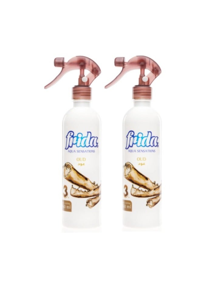 Frida Aqua Sensations Oud Air Freshener, 460ml(Pack of 2) - Image 1