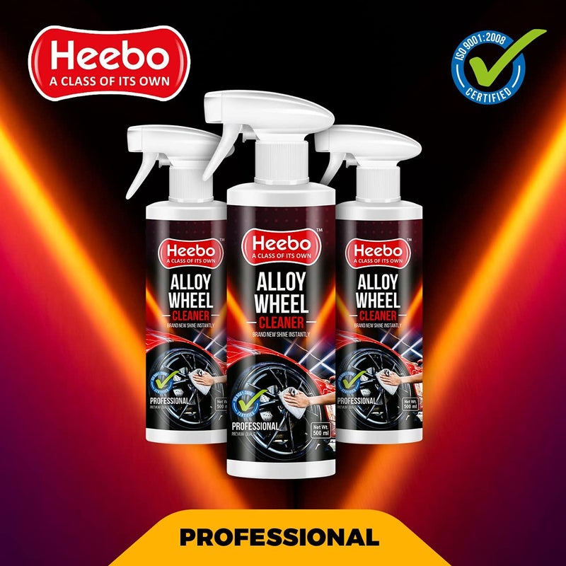 Heebo Alloy Wheel Cleaner Spray 500 ml - Pack 2 | Used to Remove Dirt Mud Grease Road Grim Brake Drum Dust & Tar | Safe to Use on All Types of Wheels | Car Alloy Rim Cleaner | Car Alloy Wheel Cleaner - Image 4
