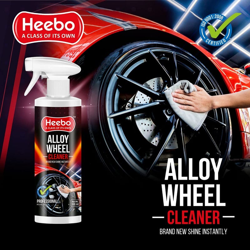 Heebo Alloy Wheel Cleaner Spray 500 ml - Pack 2 | Used to Remove Dirt Mud Grease Road Grim Brake Drum Dust & Tar | Safe to Use on All Types of Wheels | Car Alloy Rim Cleaner | Car Alloy Wheel Cleaner - Image 2