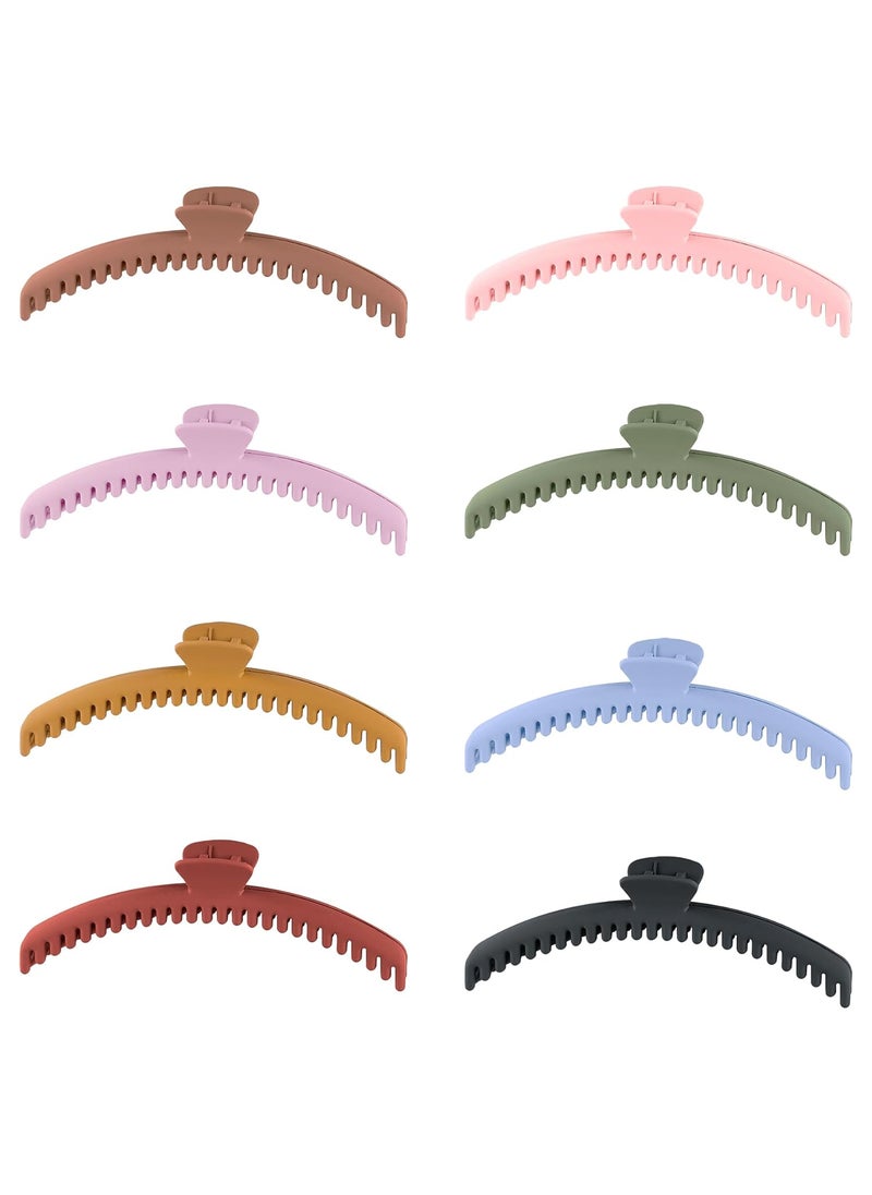 Framendino Framendino 8 Pack Hold Everything Hair Claw Clips 47 Inch Large Strong Plastic Clamp with Double for Women Accessories 