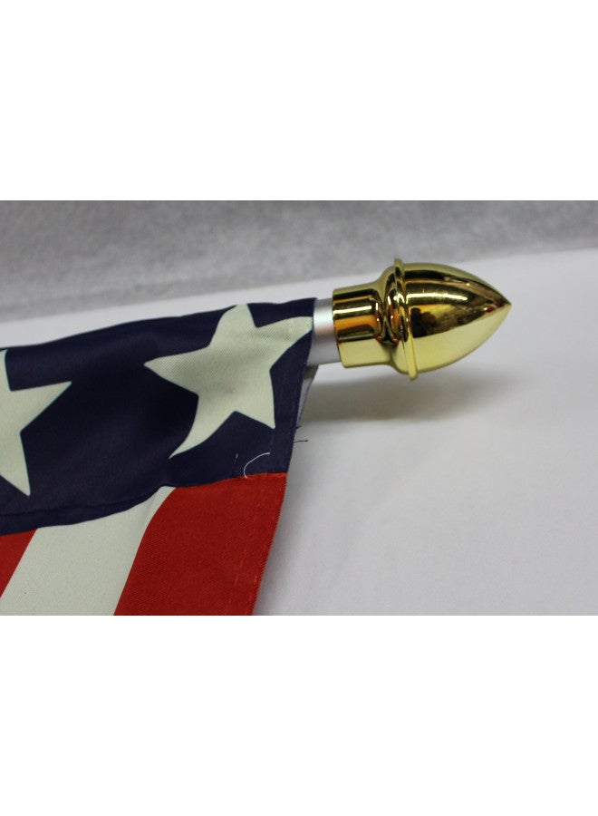 FlagandBanner Gold Acorn End Cap Flag Pole Topper Finial (Fits 1 in. Pole)  - Image 1