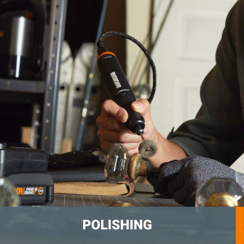 Worx MAKERX WX991L 3pc Crafting Tool Combo Kit - Rotary Tool + Angle Grinder + Wood & Metal Crafter - Image 5