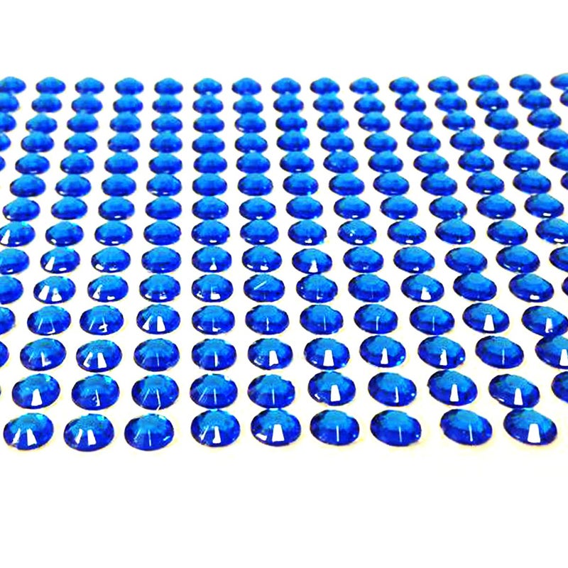 Wrapables 500-Piece Adhesive Rhinestone Crystal Diamond Stickers, 6mm, Dark Blue - Image 4