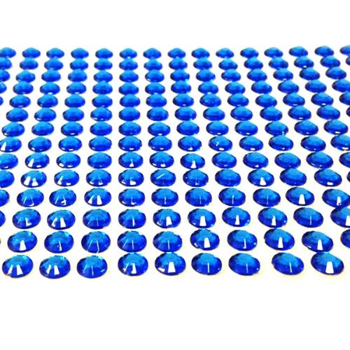 Wrapables 500-Piece Adhesive Rhinestone Crystal Diamond Stickers, 6mm, Dark Blue - Image 1