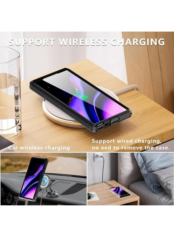 Magnetic Waterproof Case Compatible with Samsung Galaxy S24 Ultra Shockproof IP68 Full Protection Fully Sealed Underwater Cover