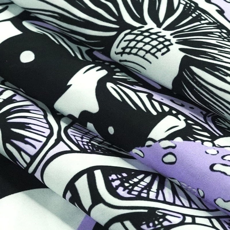 Fungarth Skeleton Butterfly Tapestry Purple Skull Hippie Mushroom Plants Tapestry for Bedroom Moon phase Aesthetic Tapestries Wall Hanging for Living Room Dorm (60.00” x 80.00”, Purple) - Image 5
