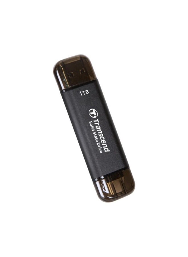 ترانسيند 11 Transcend 310C 1TB USB C & USB A External Portable SSD, Up to 1,050 MB/s,Black, for iPhone 15 pro max, MacBook, Ipad, Laptop and Desktop TS1TESD310C - Image 3