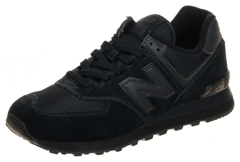 New Balance Men's 574 Core Sneaker, Black/White, 8 - Image 4