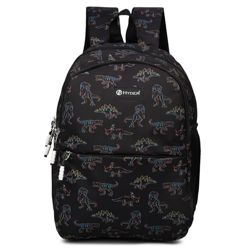 HYDER Kids 20L Zippy Dinosaur Backpack Best Stylish Waterproof Lightweight Casual/Picnic/Tuition/School Bag for Children Boys And Girls (Black) - Image 1