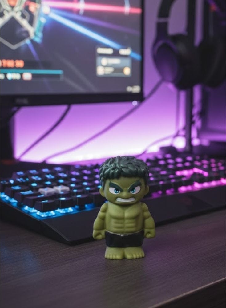 بريميم لعبة هالك بوب هيد - مجسم صغير قابل للتجميع لشخصية البطل الخارق الأخضر من أفنجرز - Image 2