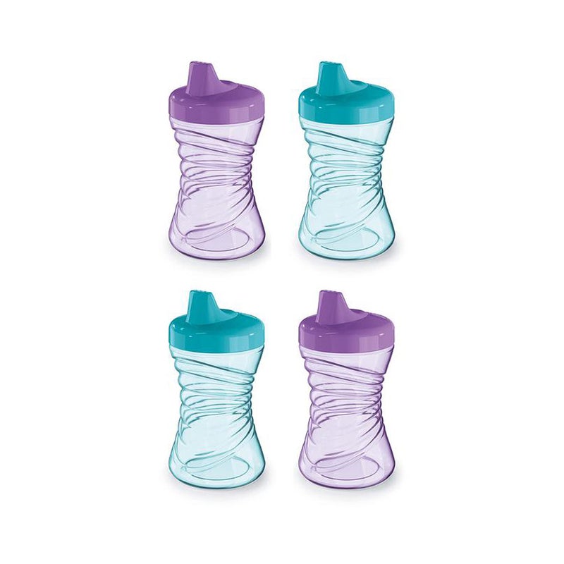NUK Fun Grips Hard Spout Sippy Cup 10 oz. | Easy to Hold BPA Free Spill Proof Toddler Cup 4pk - Image 1