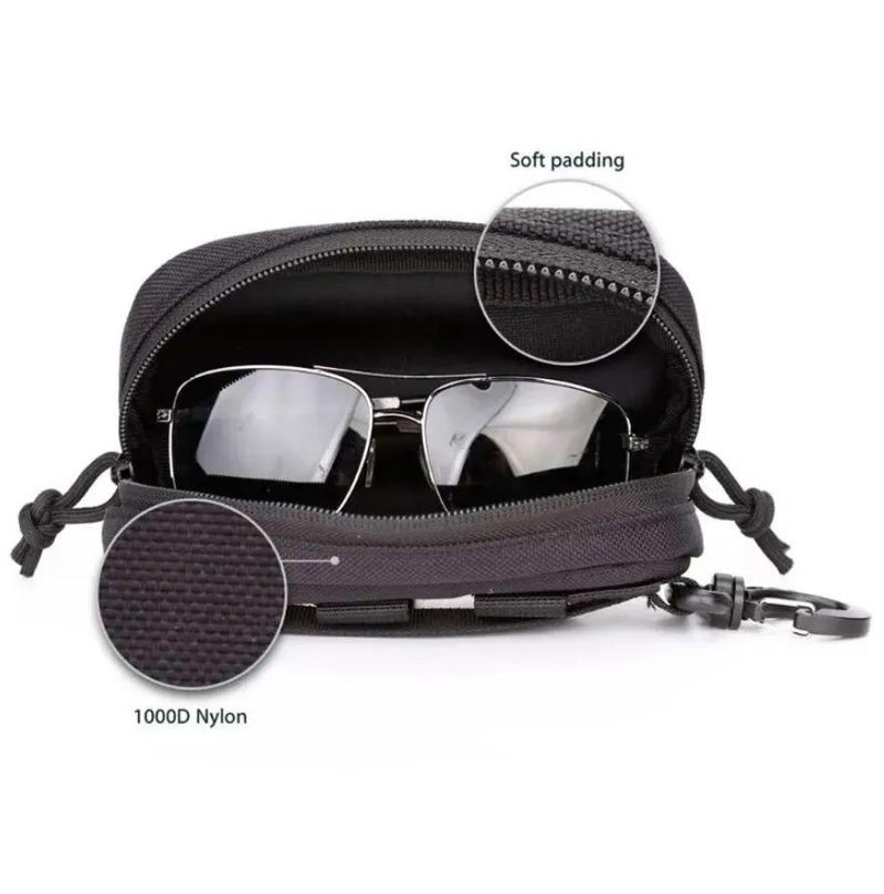 Tactical glasses protection bag, outdoor nylon hard shell glasses box, sunglasses protection box, accessory bag, sunglasses storage bag - Image 5