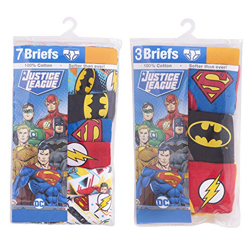 DC Comics 100% Cotton Briefs with Prints Including Superman, Batman, The Flash Logos, Sizes 2/3T, 4T, 4, 6, 8 - Image 4