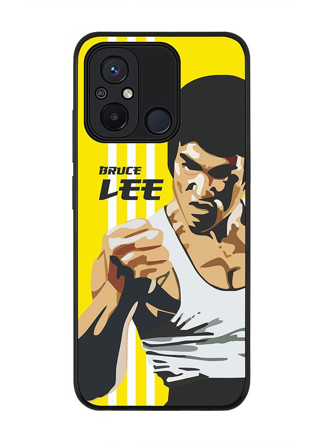 Stylizedd Rugged Black edge case for Xiaomi Redmi 12C 4G, Slim fit Soft Case Flexible Rubber Edges Anti Drop TPU Gel Thin Cover -  Fist Of Fury - Image 1