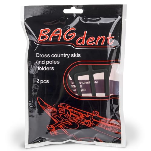 Bagdent Cross Country Skis and Poles Holder – 1 Pair, Universal Nordic Ski Pole Carrier (Black) - Image 2
