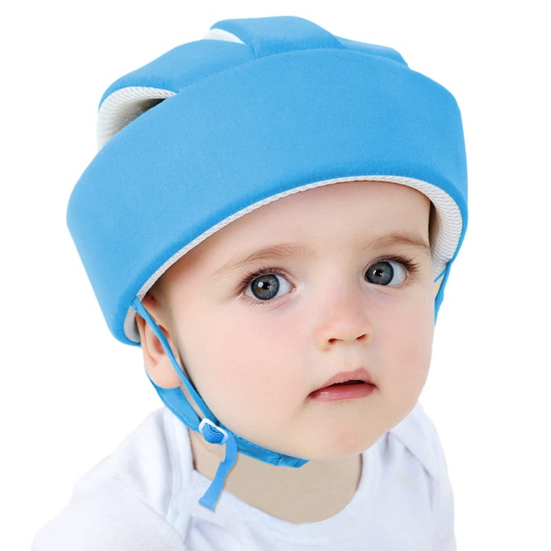 Ocanoiy Baby Helmet Toddler Children Headguard Infant Head Cushion Protective Harnesses Cap Soft Adjustable Kid Hat Head Protector (Blue) - Image 1