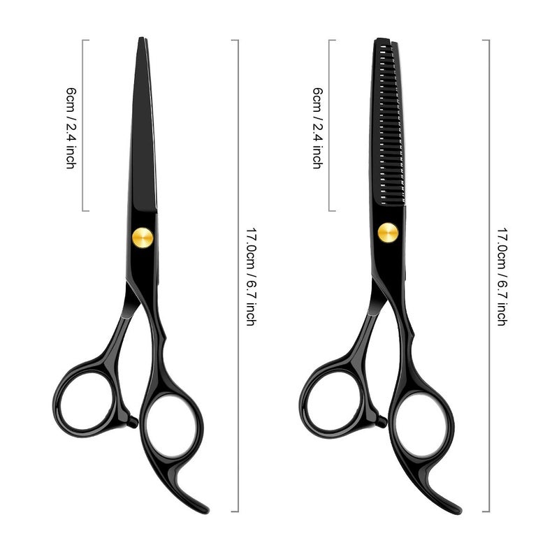 Himart Professional Home Hair Cutting Kit Home Haircutting Scissors Barber/Salon/Home Thinning Shears Kit with Comb and Case Black Cape for Men Women - Image 4