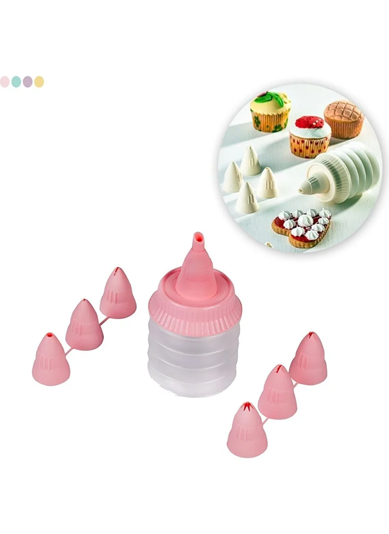 Royaleks 6 Head Kitchen Cake Cream Squeezing Decorating Pump Apparatus Set