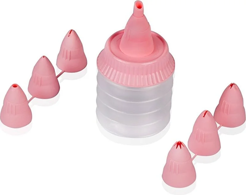 Royaleks 6 Head Kitchen Cake Cream Squeezing Decorating Pump Apparatus Set