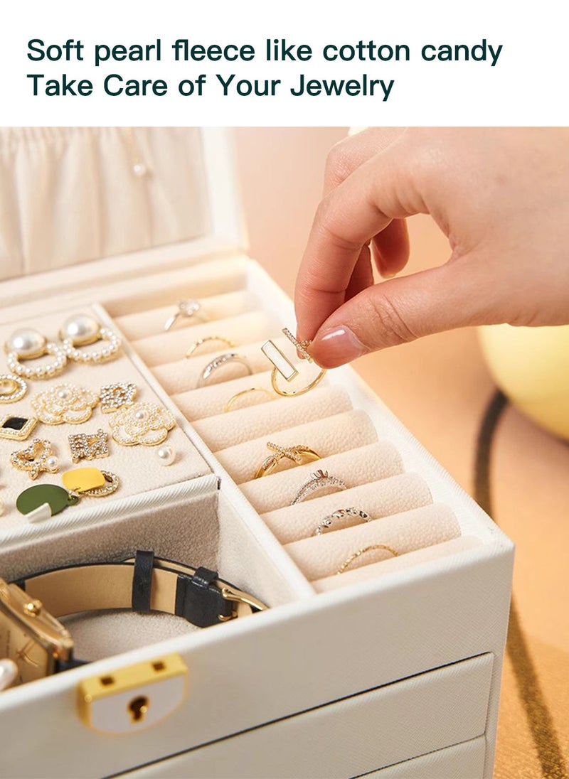 Sharpdo 3-Tier Drawer Jewelry Storage Box 23*17*13.5CM - Image 3