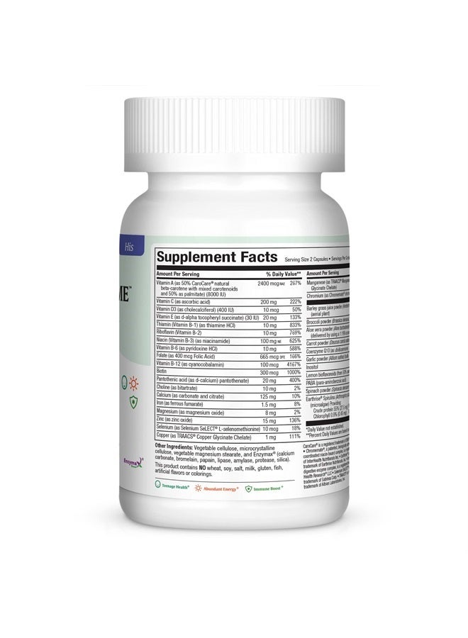 Maxi Health فيتامينات تين سوبريم للشباب (120) - متعدد الفيتامينات للمراهقين من عمر 12 إلى 17 - فيتامينات يومية للمراهقين لنمو الطول، التغذية، الطاقة، مضادات الأكسدة واحتياجات الأولاد المراهقين - Image 2