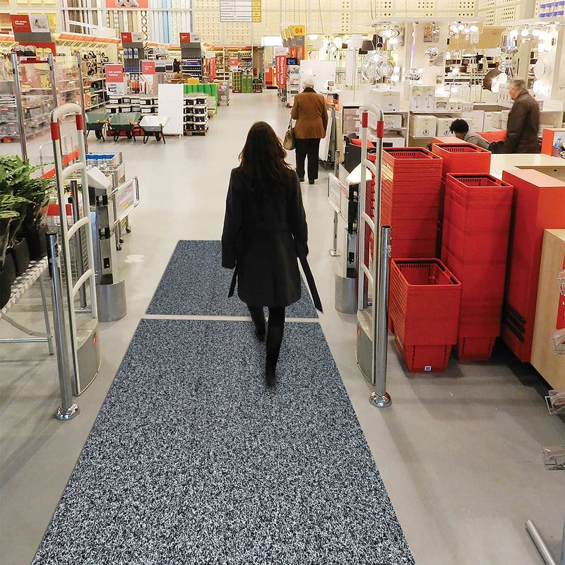 NESTPRIME Rubber Anti Slip Bathmat for BathroomKitchen Waterproof Anti Skid Mats for Home EntranceLiving Room RugsFloor Mats for Home Office Multipurpose Use 2x6 Feet Grey - Image 1